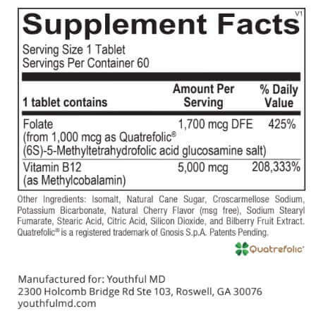 Youthful B12- Energy & Metabolism Booster Image 2