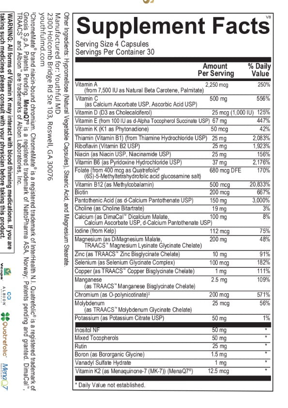 Youthful Multi-Vitamin for Men & Woman- Foundational Health